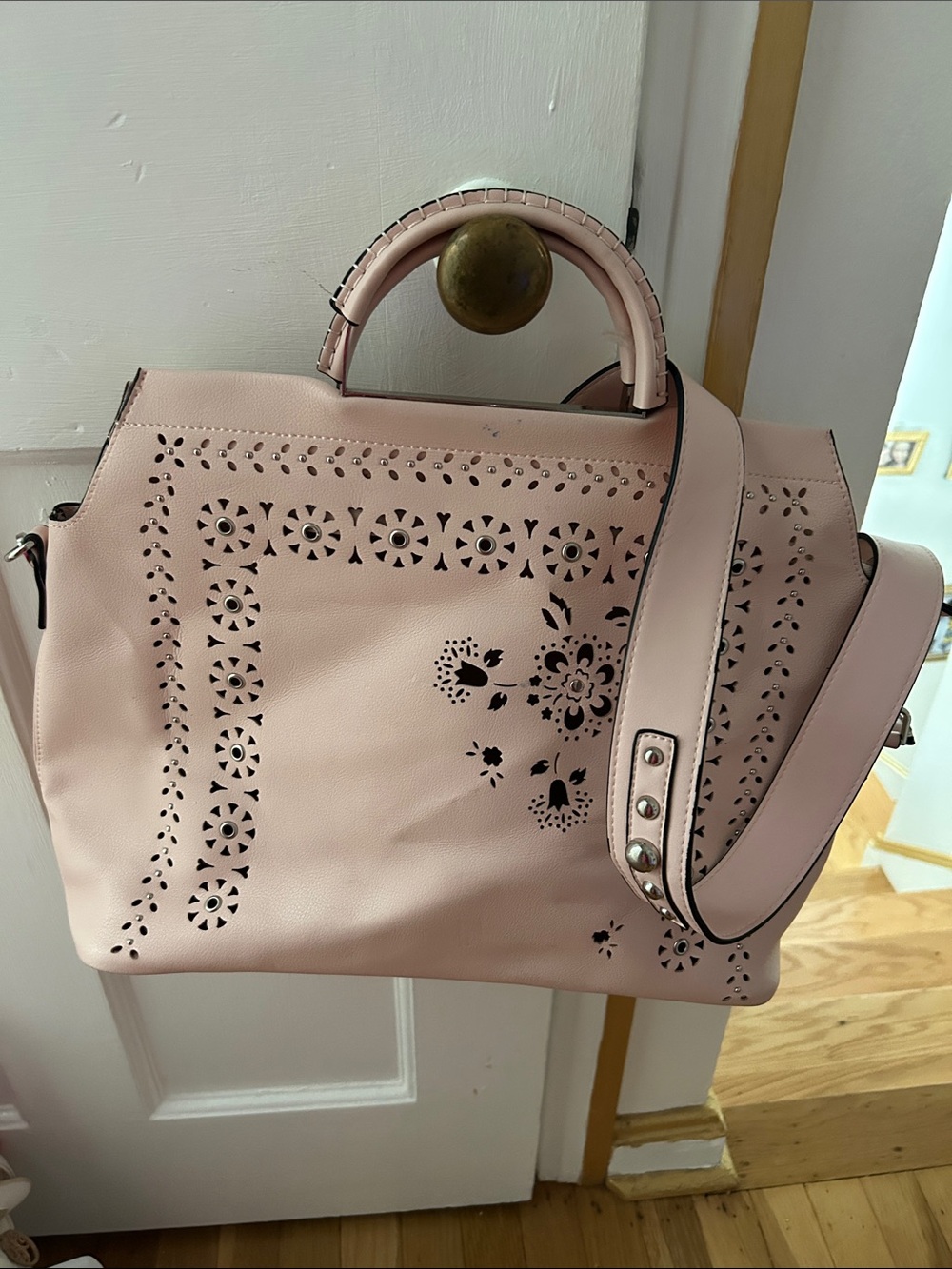 Blush Pink Laser-Cut Tote Bag